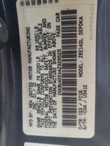 Photo 10 from auction – 2010 TOYOTA COROLLA BA with VIN 1NXBU4EE4AZ329525