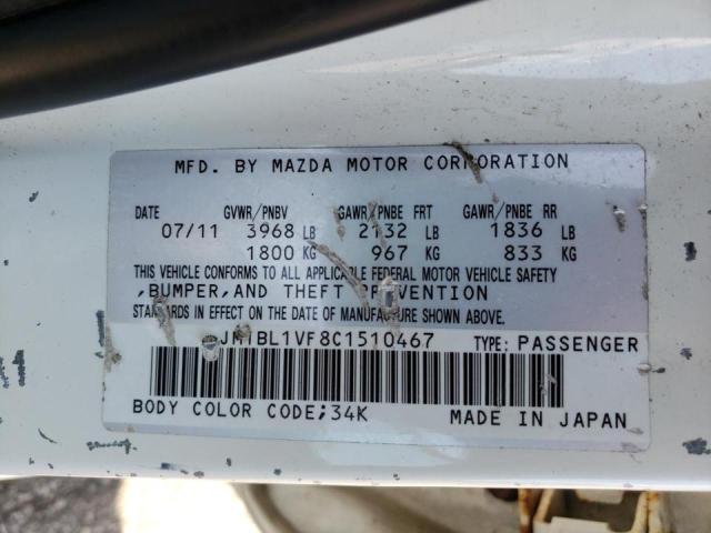 Photo 10 from auction – 2012 MAZDA 3 I with VIN JM1BL1VF8C1510467