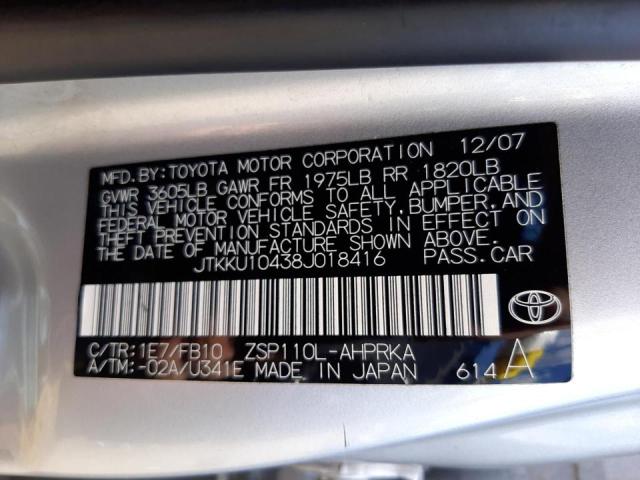 Photo 10 from auction – 2008 TOYOTA SCION XD with VIN JTKKU10438J018416