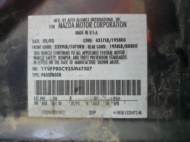 Фото 10 с аукциона – 2003 MAZDA 6 I с VIN 1YVFP80C935M47507