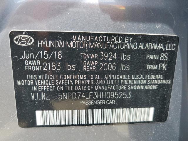 Photo 10 from auction – 2017 HYUNDAI ELANTRA SE with VIN 5NPD74LF3HH095253