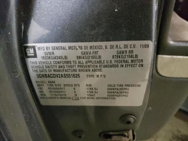 Photo 10 from auction – 2010 CHEVROLET HHR LT with VIN 3GNBACDV2AS551626
