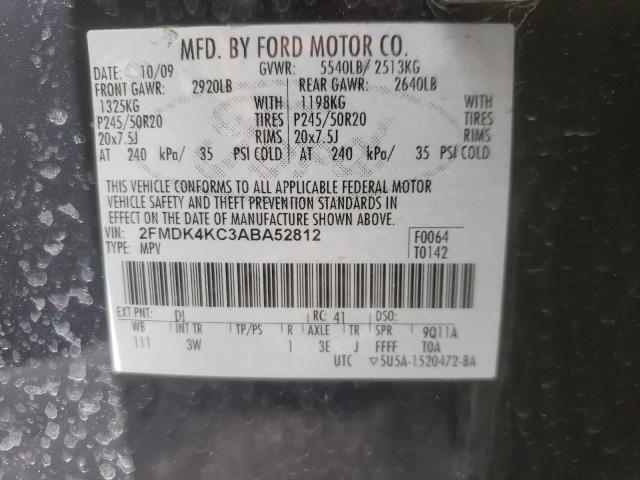 Photo 10 from auction – 2010 FORD EDGE LIMIT with VIN 2FMDK4KC3ABA52812