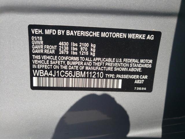 Photo 10 from auction – 2018 BMW 430I GRAN with VIN WBA4J1C56JBM11210