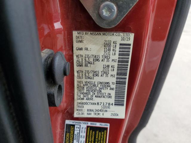 Photo 10 from auction – 2019 NISSAN FRONTIER S with VIN 1N6BD0CTXKN871784