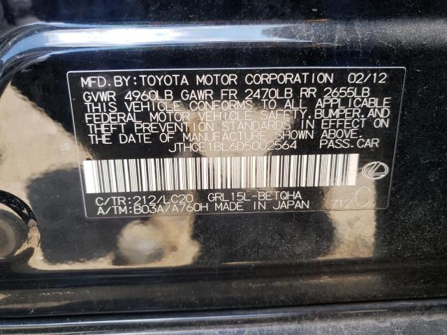 Photo 10 from auction – 2013 LEXUS GS 350 with VIN JTHCE1BL6D5002564