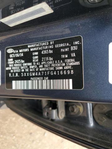 Photo 10 from auction – 2015 KIA OPTIMA LX with VIN 5XXGM4A71FG416698
