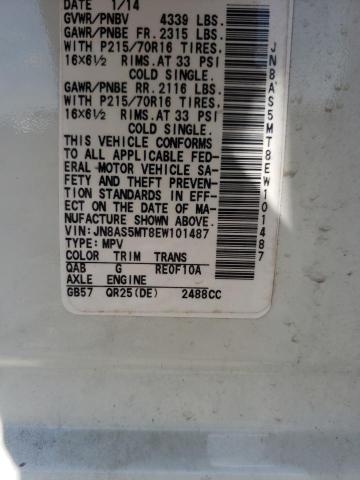 Photo 10 from auction – 2014 NISSAN ROGUE SELE with VIN JN8AS5MT8EW101487