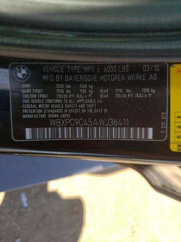 Photo 10 from auction – 2010 BMW X3 XDRIVE3 with VIN WBXPC9C45AWJ36411