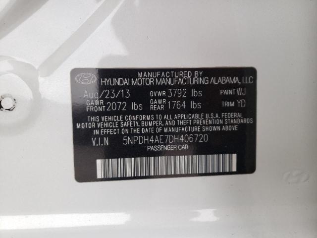 Photo 10 from auction – 2013 HYUNDAI ELANTRA with VIN 5NPDH4AE7DH406720