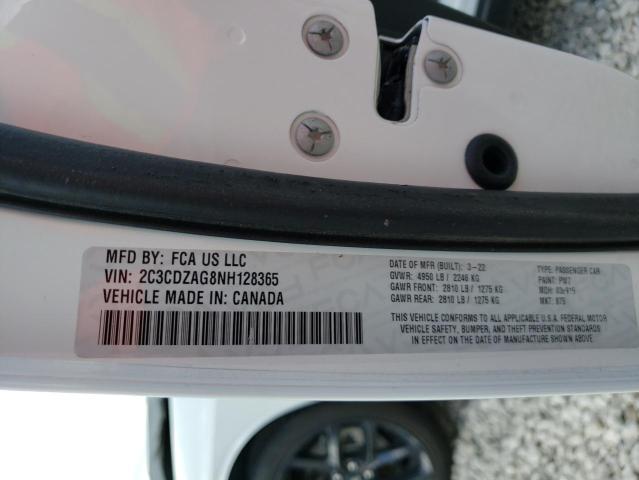Photo 10 from auction – 2022 DODGE CHALLENGER with VIN 2C3CDZAG8NH128365