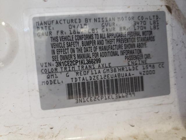 Photo 10 from auction – 2019 NISSAN VERSA NOTE with VIN 3N1CE2CP1KL366299