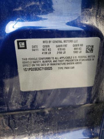Photo 10 from auction – 2012 CHEVROLET CRUZE LT with VIN 1G1PG5SC6C7100025