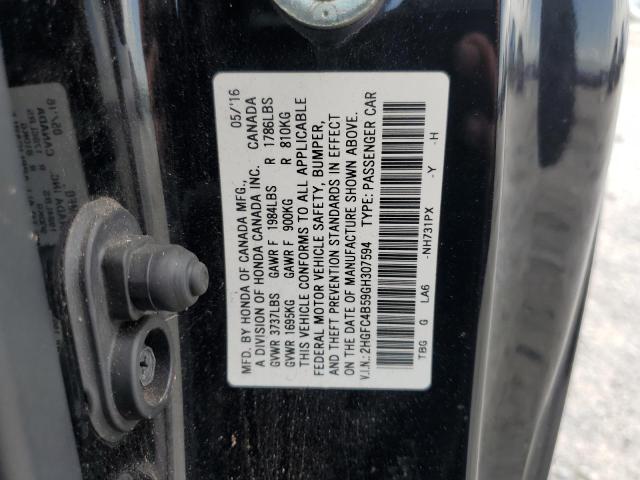 Photo 10 from auction – 2016 HONDA CIVIC LX with VIN 2HGFC4B59GH307594
