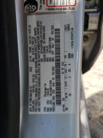 Photo 10 from auction – 2015 FORD FIESTA SE with VIN 3FADP4BJXFM163731