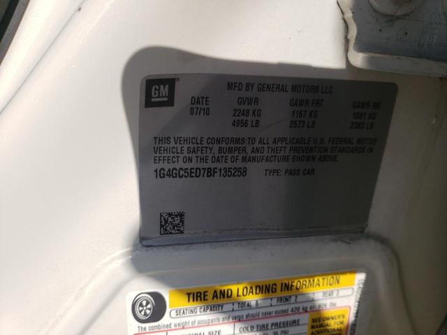 Photo 10 from auction – 2011 BUICK LACROSSE C with VIN 1G4GC5ED7BF135258