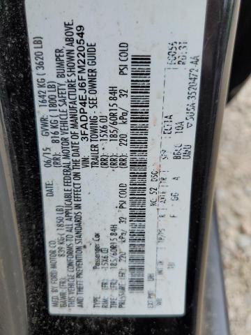Photo 10 from auction – 2015 FORD FIESTA SE with VIN 3FADP4EJ6FM220549