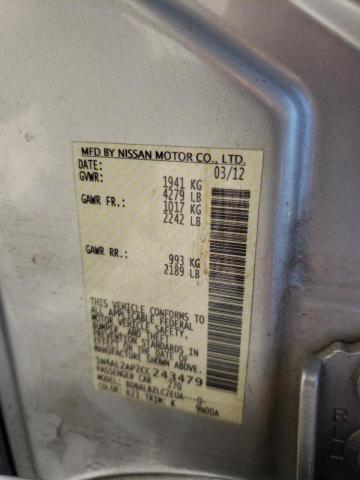 Photo 10 from auction – 2012 NISSAN ALTIMA BAS with VIN 1N4AL2AP2CC243479