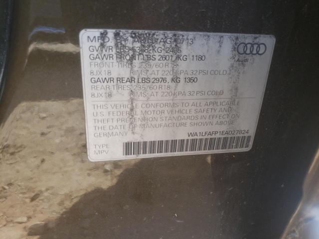 Photo 10 from auction – 2014 AUDI Q5 PREMIUM with VIN WA1LFAFP1EA027824