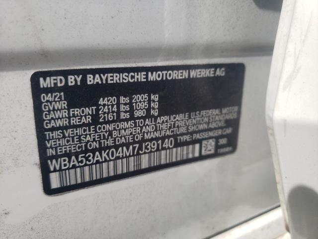 Photo 10 from auction – 2021 BMW 228I with VIN WBA53AK04M7J39140