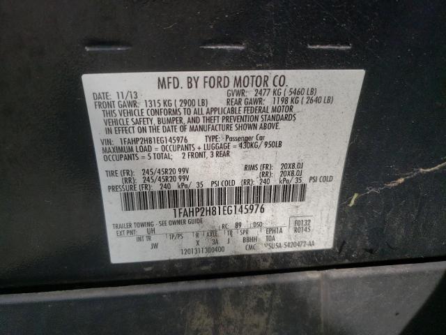 Photo 10 from auction – 2014 FORD TAURUS SEL with VIN 1FAHP2H81EG145976