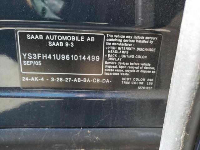 Photo 10 from auction – 2006 SAAB 9-3 BASE with VIN YS3FH41U961014499