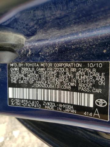 Photo 10 from auction – 2010 TOYOTA PRIUS with VIN JTDKN3DU8A1310398