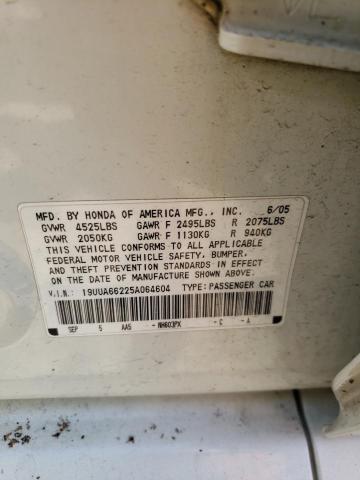 Photo 10 from auction – 2005 ACURA TL with VIN 19UUA66225A064604