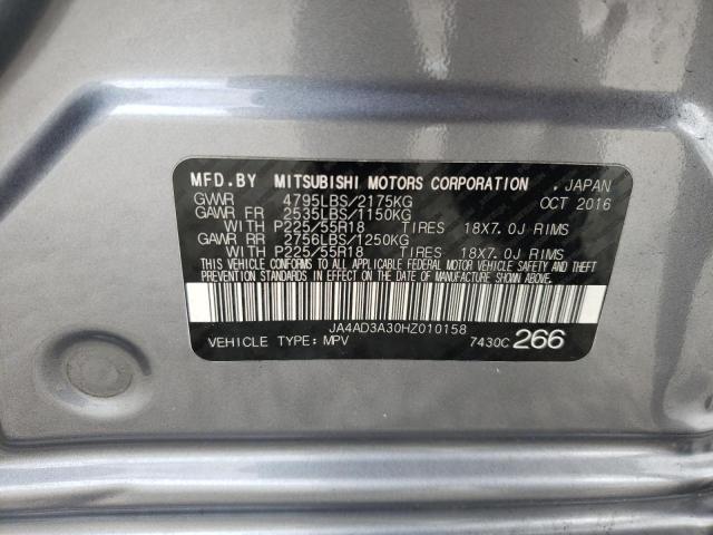 Photo 10 from auction – 2017 MITSUBISHI OUTLANDER with VIN JA4AD3A30HZ010158