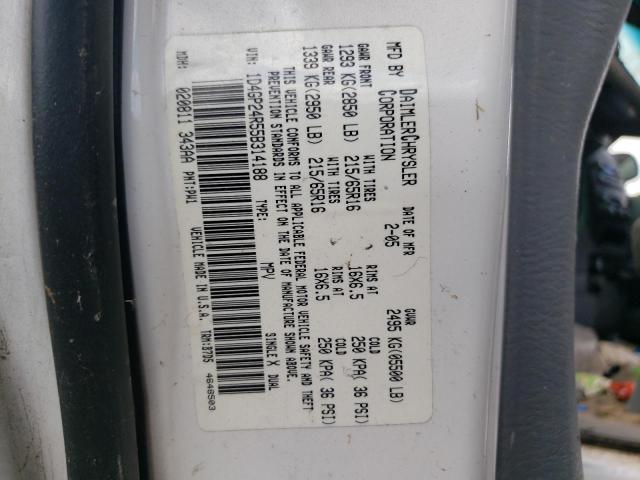 Photo 10 from auction – 2005 DODGE GRAND CARA with VIN 1D4GP24R55B314188