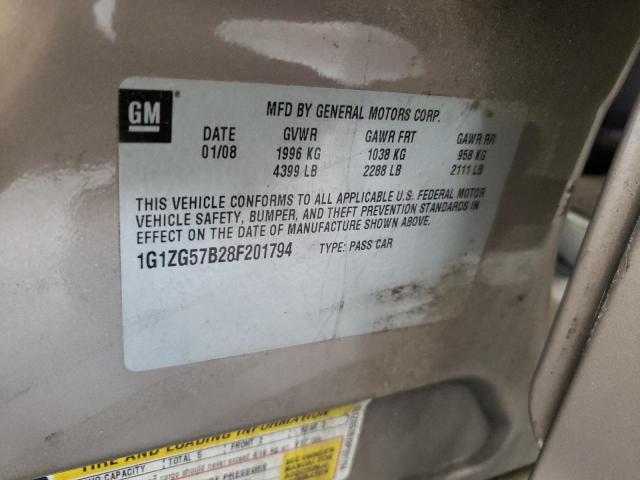 Photo 10 from auction – 2008 CHEVROLET MALIBU LS with VIN 1G1ZG57B28F201794