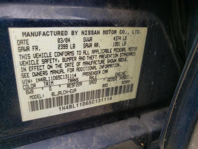 Photo 10 from auction – 2005 NISSAN ALTIMA SE with VIN 1N4BL11D65C131114
