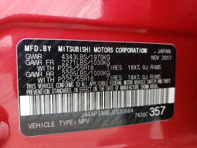Photo 10 from auction – 2018 MITSUBISHI OUTLANDER with VIN JA4AP3AW6JZ030664