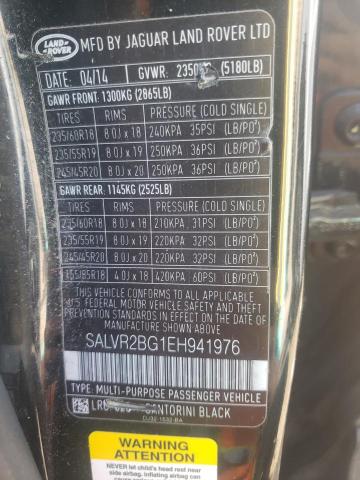 Photo 10 from auction – 2014 LAND ROVER RANGE ROVE with VIN SALVR2BG1EH941976