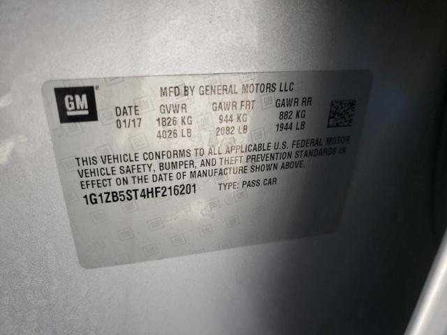 Photo 10 from auction – 2017 CHEVROLET MALIBU LS with VIN 1G1ZB5ST4HF216201