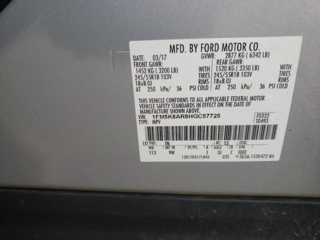 Photo 10 from auction – 2017 FORD EXPLORER P with VIN 1FM5K8AR8HGC57725