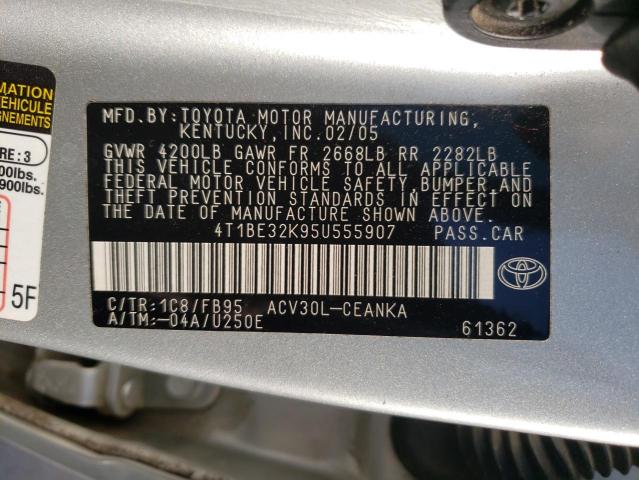 Photo 10 from auction – 2005 TOYOTA CAMRY LE with VIN 4T1BE32K95U555907