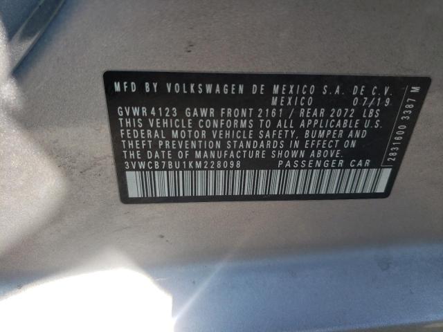 Photo 10 from auction – 2019 VOLKSWAGEN JETTA S with VIN 3VWCB7BU1KM228098