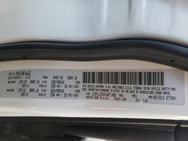 Photo 10 from auction – 2015 JEEP CHEROKEE L with VIN 1C4PJLDS4FW671489