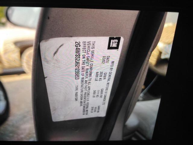 Photo 10 from auction – 2002 BUICK CENTURY CU with VIN 2G4WS52J621235853