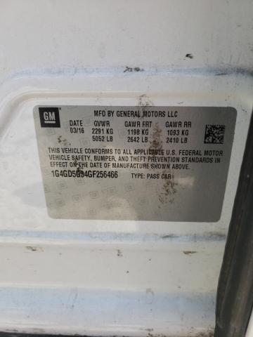 Photo 10 from auction – 2016 BUICK LACROSSE P with VIN 1G4GD5G34GF256466
