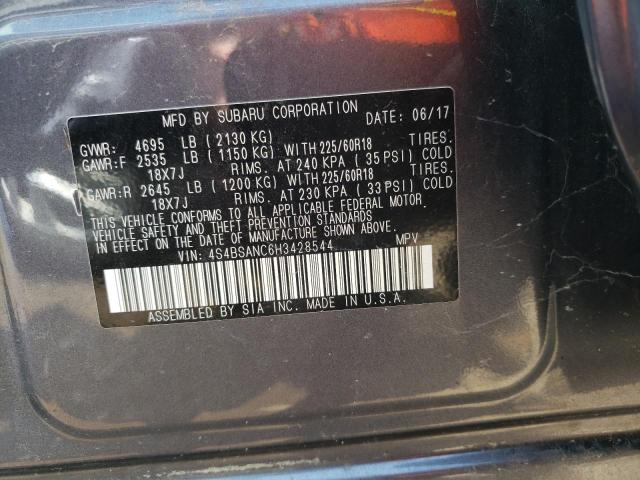 Photo 10 from auction – 2017 SUBARU OUTBACK 2. with VIN 4S4BSANC6H3428544