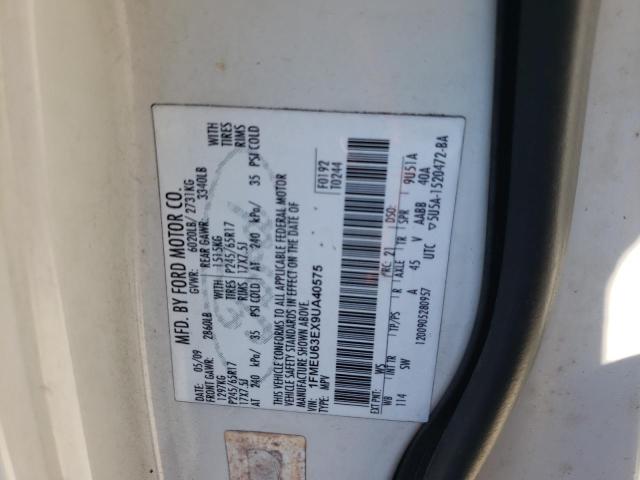 Zdjęcie 10 z aukcji – 2009 FORD EXPLORER X z VIN 1FMEU63EX9UA40575
