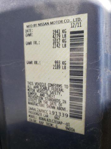Photo 10 from auction – 2012 NISSAN ALTIMA BAS with VIN 1N4AL2APXCC191339