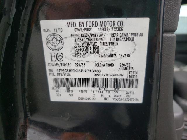 Photo 10 from auction – 2011 FORD ESCAPE XLT with VIN 1FMCU9DG3BKB16938
