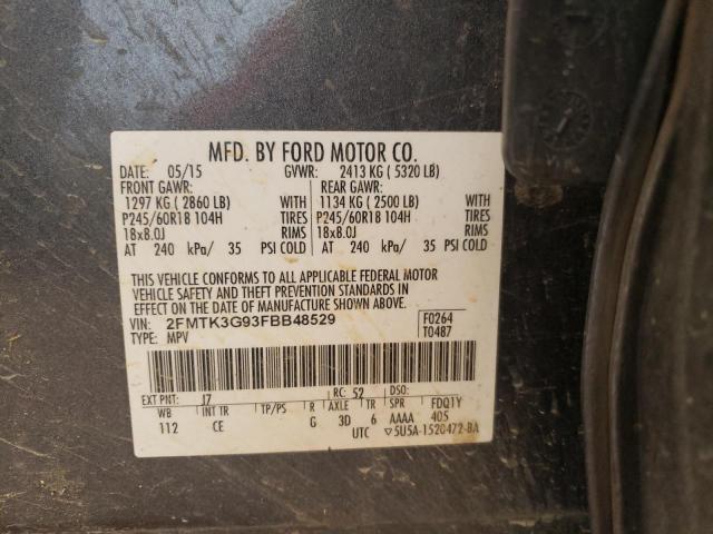 Photo 10 from auction – 2015 FORD EDGE SE with VIN 2FMTK3G93FBB48529
