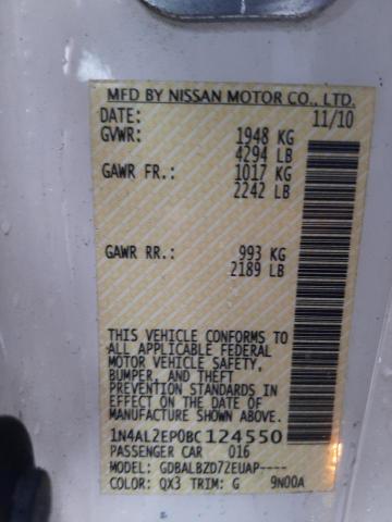 Photo 10 from auction – 2011 NISSAN ALTIMA S with VIN 1N4AL2EP0BC124550