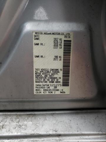 Photo 10 from auction – 2017 NISSAN ALTIMA 2.5 with VIN 1N4AL3AP5HC121275