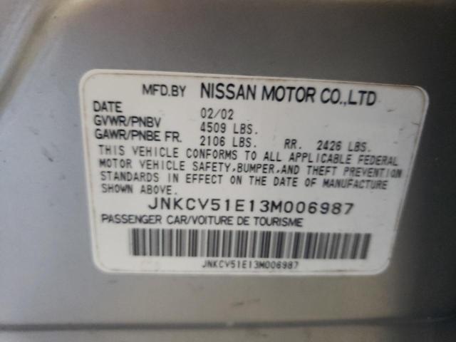 Photo 10 from auction – 2003 INFINITI G35 with VIN JNKCV51E13M006987