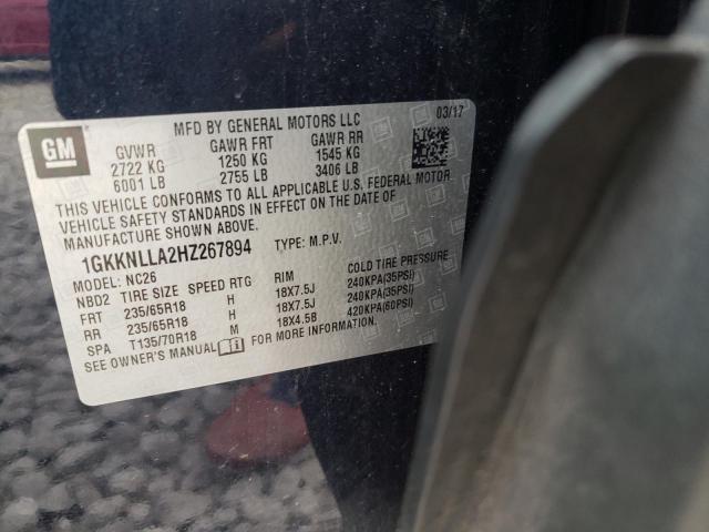 Photo 10 from auction – 2017 GMC ACADIA SLE with VIN 1GKKNLLA2HZ267894